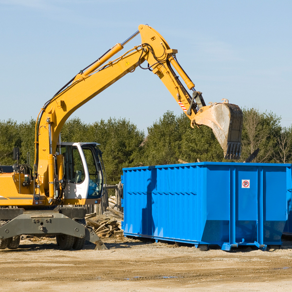 are there any restrictions on where a residential dumpster can be placed in Mc Caysville